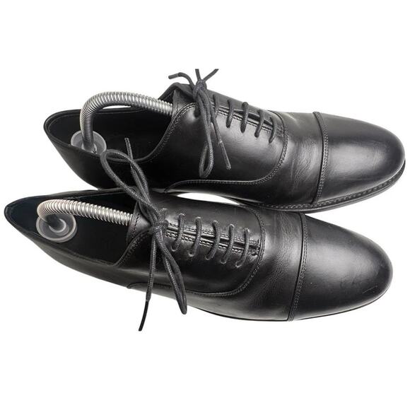 Thursday Boot Co The Executive Men Sz 10 Black Leather Cap Toe Oxford Dress Shoe - Picture 13 of 16
